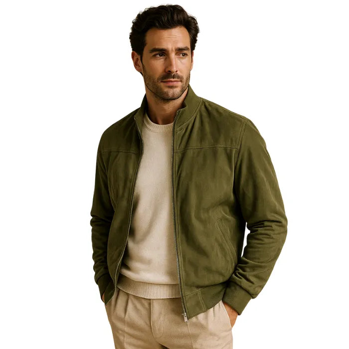 Jaqueta de Couro Forrada Oslo Suede®