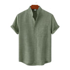 Camisa Masculina de Gola Mandarim Drovic – Minimal Elegance®