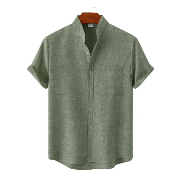 Camisa Masculina de Gola Mandarim Drovic – Minimal Elegance®