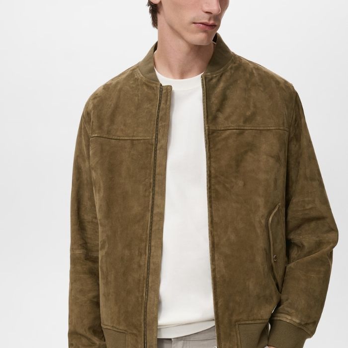 Jaqueta Masculina em Couro Sintético