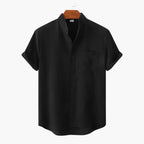 Camisa Masculina de Gola Mandarim Drovic – Minimal Elegance®