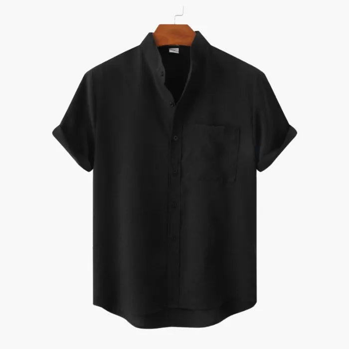 Camisa Masculina de Gola Mandarim Drovic – Minimal Elegance®
