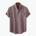 Camisa Masculina de Gola Mandarim Drovic – Minimal Elegance®