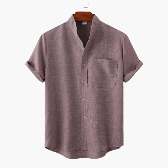 Camisa Masculina de Gola Mandarim Drovic – Minimal Elegance®