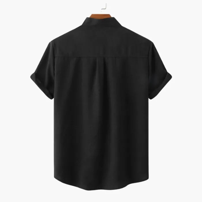 Camisa Masculina de Gola Mandarim Drovic – Minimal Elegance®