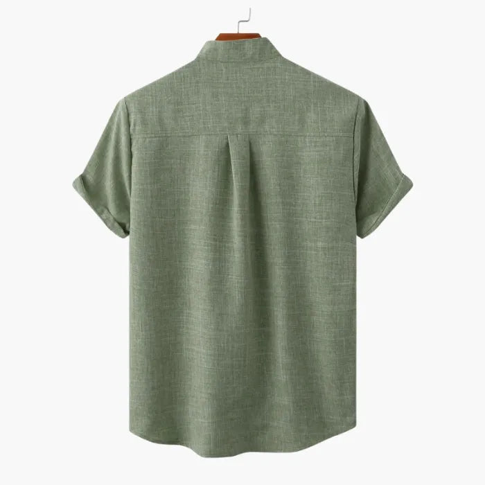 Camisa Masculina de Gola Mandarim Drovic – Minimal Elegance®