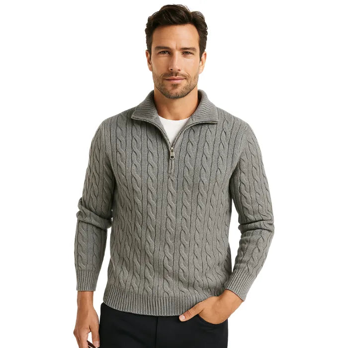 Suéter Masculino Drovic Fontaine Ziper Gola Alta