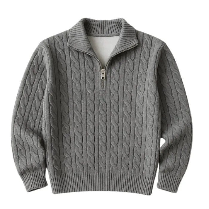Suéter Masculino Drovic Fontaine Ziper Gola Alta