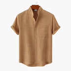 Camisa Masculina de Gola Mandarim Drovic – Minimal Elegance®