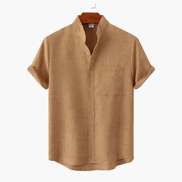 Camisa Masculina de Gola Mandarim Drovic – Minimal Elegance®