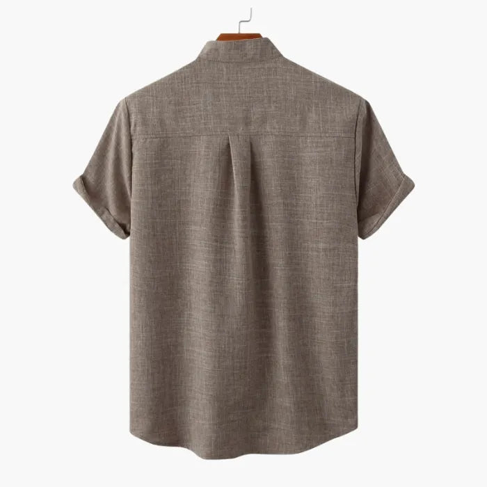 Camisa Masculina de Gola Mandarim Drovic – Minimal Elegance®