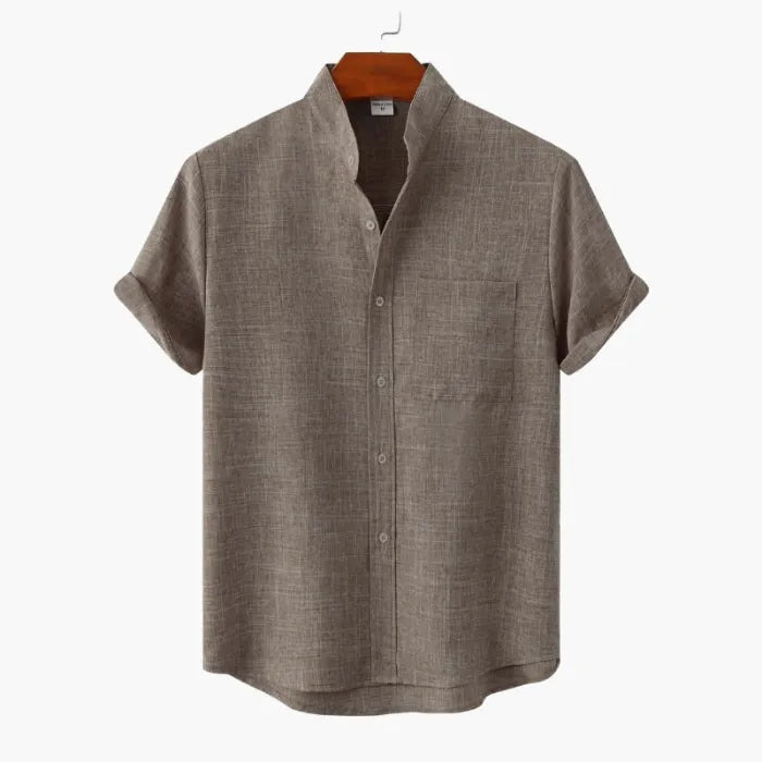 Camisa Masculina de Gola Mandarim Drovic – Minimal Elegance®
