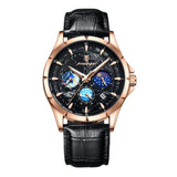 Pulseira de Couro e Fundo Preto